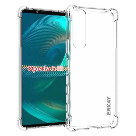 ENKAY genomskinligt droppsäkert fodral för Sony Xperia 5 III