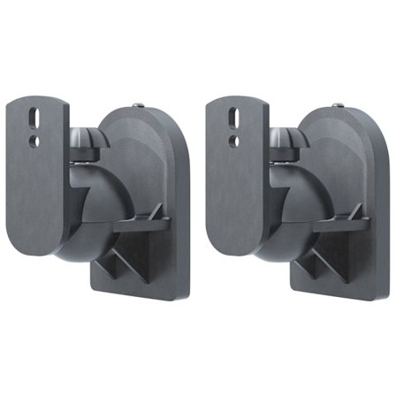 Goobay Musta seinäteline kaiuttimelle - Kääntyvä & Kallistettava