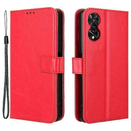 För TCL 505 T509K T5094 Fodral Visningsställ PU Läder Crazy Horse Textur Telefonskydd—yux