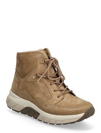 Rollingsoft Laced Ankle Boot Beige Gabor