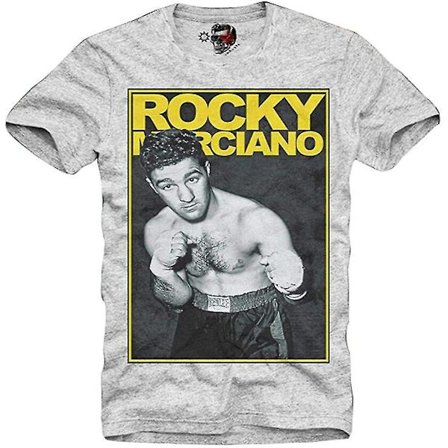 T-shirt Rocky Marciano Joe Frazier Louis Boxing Grey