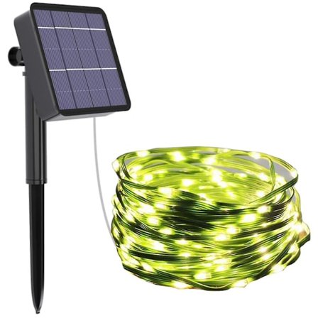 202420M 200LED Solar String Light Solar Fairy Lights Vanntett PVC Kobbertrådlys for Utendørs Hjem Soveromsvindu Dekorasjon