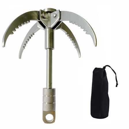 Rostfri stål Enterhake Karbinhake för Utomhusöverlevnad Bergsklättring