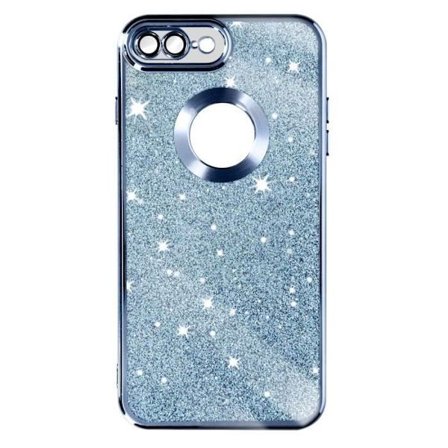 Coque - AVIZAR - iPhone 7 Plus och 8 Plus - Glittrande - Silikon gel - Kromad kant