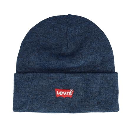 Levi's - Red Batwing Embroidered Beanie Navy Blue Cuff Cuff Blue Beanie - @ Hatstore