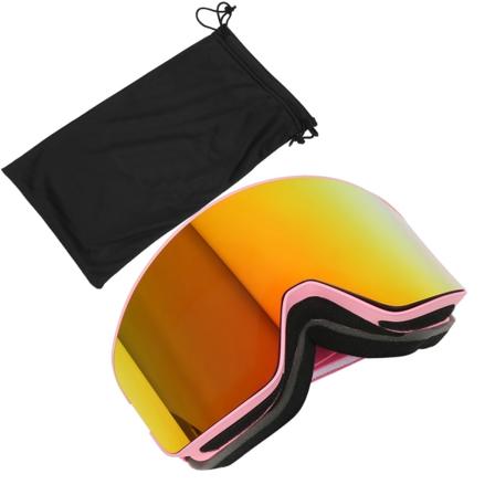 Ski vindtette briller Vintersport dobbeltlags anti-tåkebriller for skikjøring SnowPink innfatning - røde briller