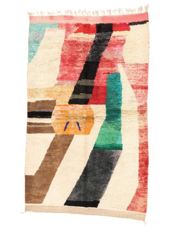 Berber Moroccan - Mid Atlas Modern Beige/Rood (Wol, Marokko)