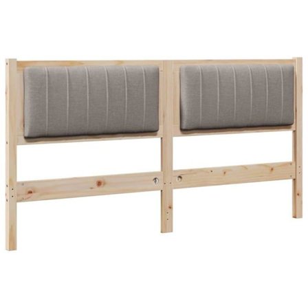 Polstret sengeramme - vidaXL - Massivt træ - Brun - 155,5x8x85,5 cm - 150 cm - Polstret - Moderne design