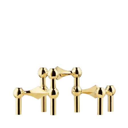 STOFF Nagel Ljusstake Stage, 3-delar Ljus & ljusstakar Gul 6,5X10,2CM