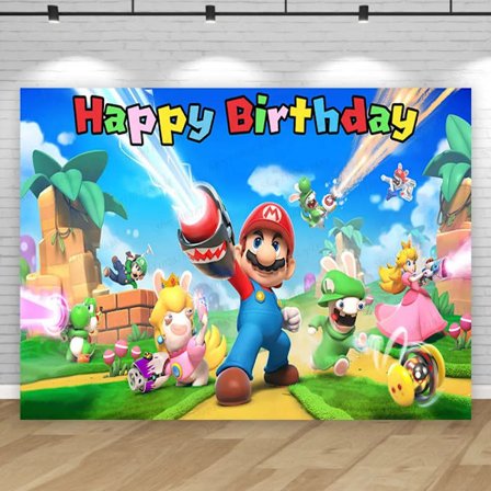 Super Marios Bros Spill Bakgrunn Barn Party Bursdag Helt Brødre Tema Karakter Baby Shower Bakteppe Foto Banner Rekvisitter