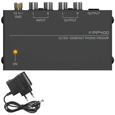 Phono Pladespiller Forforstærker - Mini Elektronisk Audio Stereo Fonograf Forforstærker med RCA-indgang, RCA-udgang og lav støjdrift drevet af 12 Volt