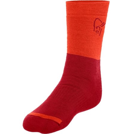 Norrøna Trollveggen Heavy Weight Merino Socks Unisex everyday socks Red 34-36