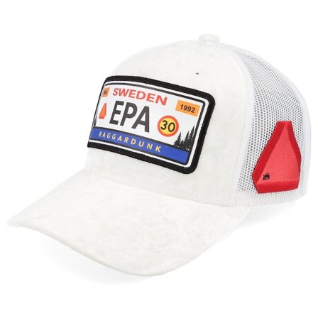 Iconic - Wit trucker Cap - Epa Registreringsskylt Velvet White A-Frame Trucker @ Hatstore