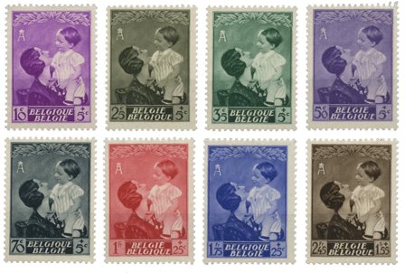 Belgien 1937 - OBP 447-54 - Ubrugt