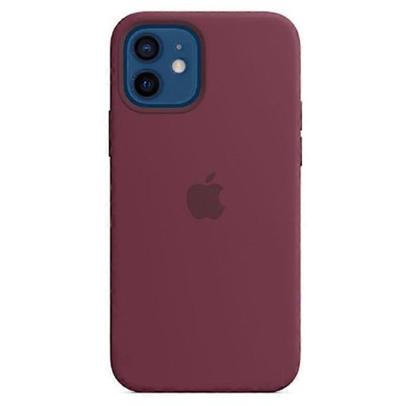 For iPhone 12 Pro / 12 Mobiltelefondeksel Kompatibelt med MagSafe 1:1 Ratio Silikon Beskyttelsesdeksel [Induksjon Pop-up] (Vinrød)