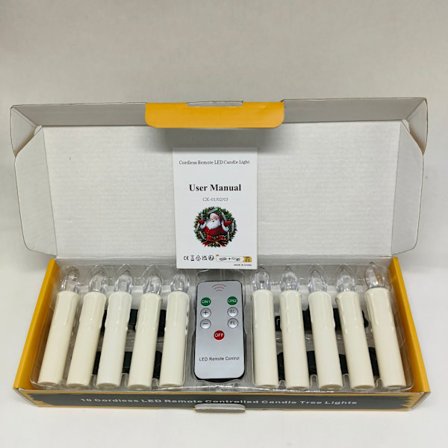 10 LED Julstjärneljus, Trådlösa Varma Vita Julgransljus