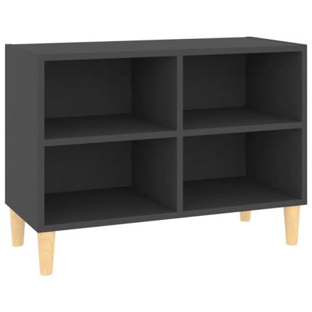 Vidaxl Tv-bänk Med Massiva Ben Grå 69,5x30x50 Cm Grå