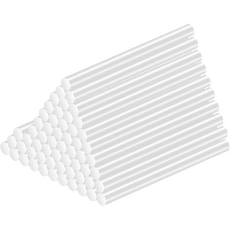 50 stycken mångsidiga transparenta limstavar, 7 mm x 150 mm limstav, lämplig för limpistoler