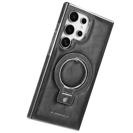 Premium Samsung Galaxy S25 Skal med Stativ - Svart