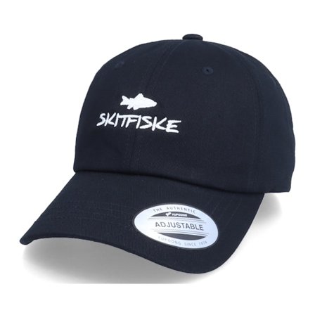 Skillfish - Sort unconstructed Kasket - Skitfiske Black Dad Cap @ Hatstore