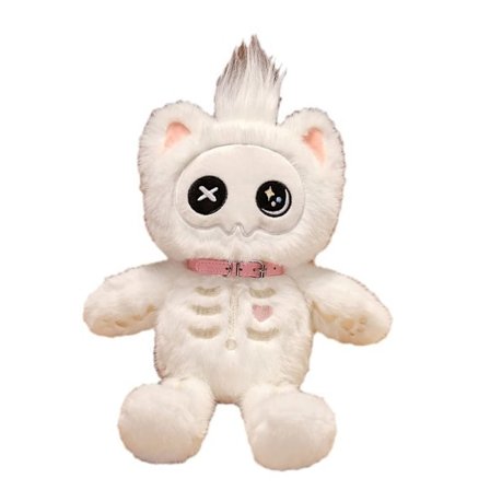 Søt hodeskalle katt dukke plysjleker morsom online kjendis dukke stygg søt gripemaskin dukke jente feriegave.