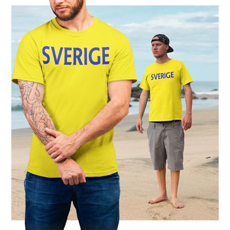 Sverige gul t-shirt