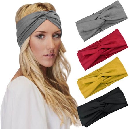 4 stycken hårband för kvinnor, antika blommor, elastiskt hårband Cr,ZQKLA