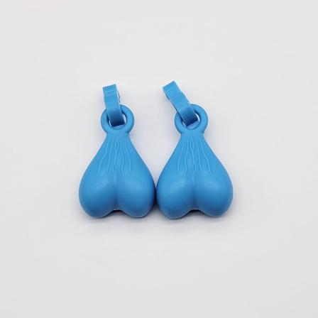 4 st Silikon Sko Nyhet Rolig hängande Sko Charm Tillbehör Dekoration, Intressant Dubbla Ball Skospännen