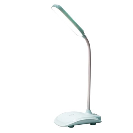 LED-pöytävalaisin kosketusohjauksella, kolme värilämpötilaa, portaaton himmennys, USB-lataus, pöytävalaisin, syaani