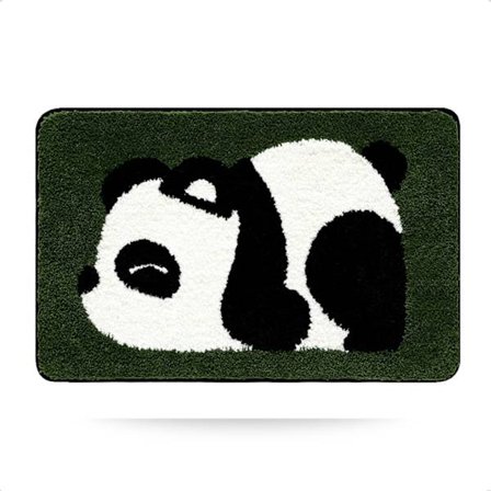 Söt Panda Badrumsmatta Söt Badmatta Tecknad Golvmatta, Absorberande Mjuk Badmatta, Maskintvättbar Torkbar Matta 51 x 79 cm