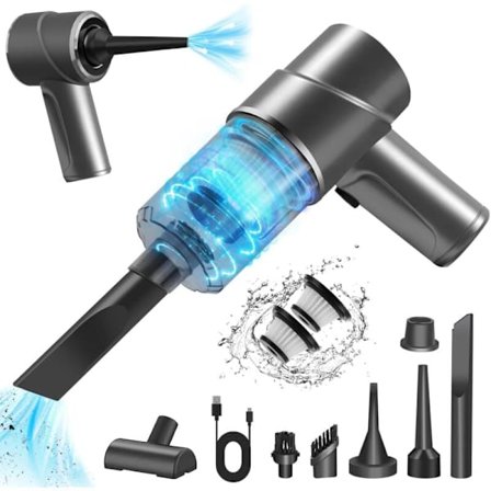 Trådløs bilstøvsuger Mini 3-i-1 håndholdt støvsuger Lett håndholdt støvsugerblåser og vakuumpumpe med 2 filtre