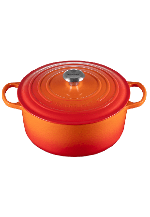 Le Creuset Signature Gjutjärn Rund Gryta 28cm Volcanic 6,7L Gjutjärnsgrytor Unisex Röd 28 CM