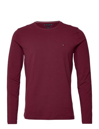 Stretch Slim Fit Lon T-Langærmet Skjorte Burgundy Tommy Hilfiger