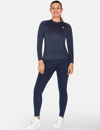 ZEBDIA Women L/S Baselayer - Navy - XL