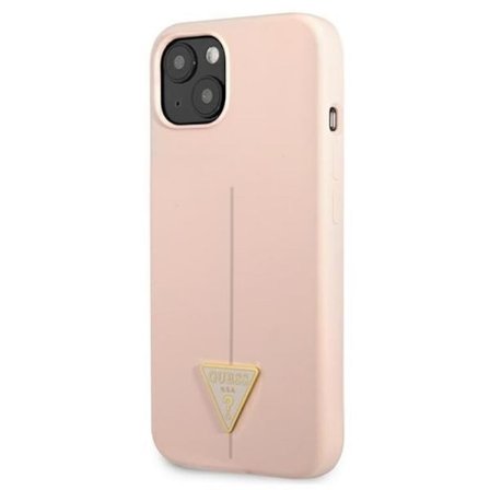 Guess iPhone 13 Skal Silicone Triangle - Rosa