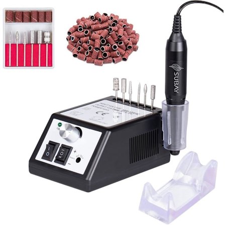 Professionell Fotfil Verktygssats, Uppladdningsbar Elektrisk Förhårdnadsborttagare för Akrylnaglar Gel Naglar, Vattentät Pedikyr Apparat med 3 Senior 
