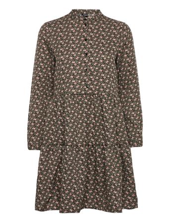 Vmisa Ls Blk Dress Wvn Bf Patterned Vero Moda