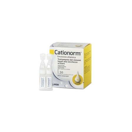 Cationorm Gocce 30 Flaconi Monodose 0,4ml Lubrificazione Oculare