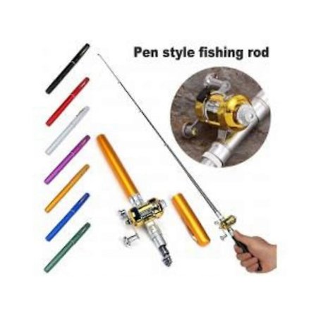 Bärbar Pennspö & Rulle Combo Kit Mini Fickvikspö Kit Teleskopspö + Haspelrulle Combo Kit