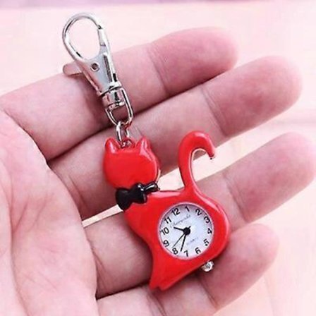 2023 CYD barn damer kvinnor härliga katt fickur barn halsband smycken nyckelringar lyx kvarts fickur reloj mujer [BR]_jar