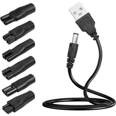 5V 6 STK, 1M USB-oplader til elektriske hårklippere, barbermaskiner, bil