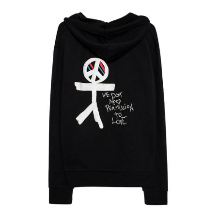 Zadig & Voltaire Moss Zip Hoodie Sort, unisex