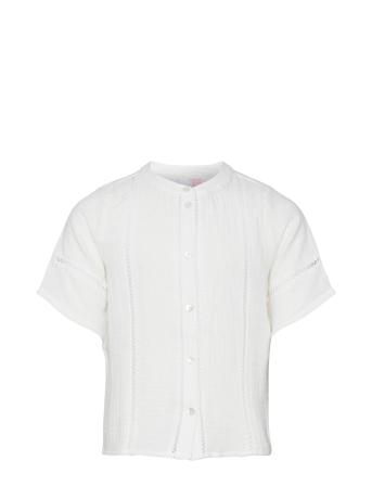 Vmnatali 2/4 Lace Short Top Wvn Girl Vero Moda Girl White