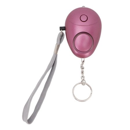 Sikker Lyd Personlig Alarm Bærbar 130DB Nød Sikkerhedsalarm med LED-lys til Kvinder Mænd Børn Ældre Lilla