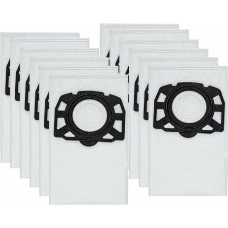 12 stk. KFI 487 filterstøvsugerposer tilbehør til Karcher WD4,WD5,WD6,MV4,MV5,MV6,WD4.000 ... WD5.999,2.863-006.0