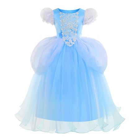Halloween Barn Cinderella Tutu Askungen Kjole Bomull Elsa Prinsessekjole .4