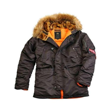 Alpha Industries N3B VF 59 Parka brun, Herr Vinterjackor, Herr, Storlek: S