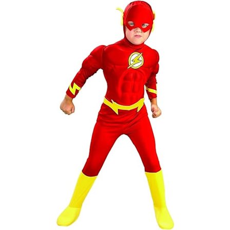 2025 Seneste Model Børne Superhelte Kostume Muskeldragt med Kappe Jumpsuit Flash Halloween Fest Rollespil Rekvisitter