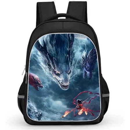 Nezha 2: Den magiske dreng hjemsøger havet anime rygsæk, 30cm x 17cm x 40cm stor D rygsæk, personlig computer taske