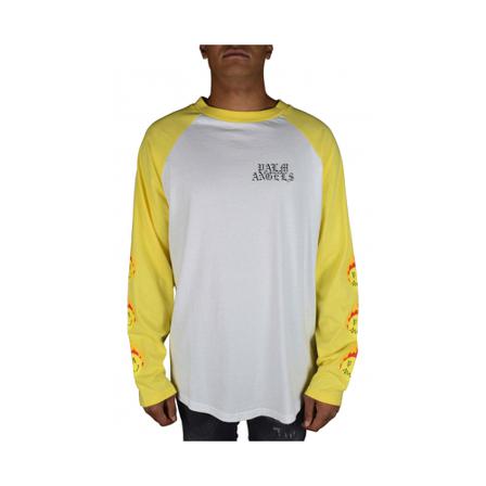 Palm Angels - Långärmade T-shirts - Vit - Herr - Storlek: L, Herr, Storlek: L